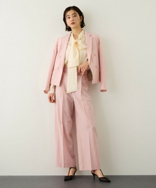 ROPE' / ロペ シャツ・ブラウス | 2WAYドットジャガードボウタイブラウス/イージーケア | 詳細1