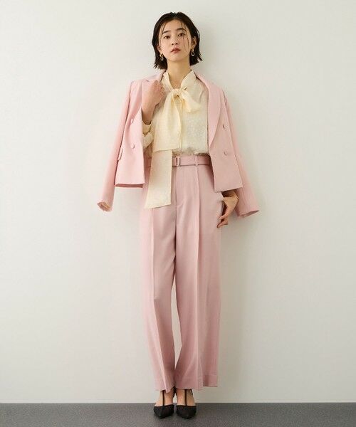 ROPE' / ロペ シャツ・ブラウス | 2WAYドットジャガードボウタイブラウス/イージーケア | 詳細11