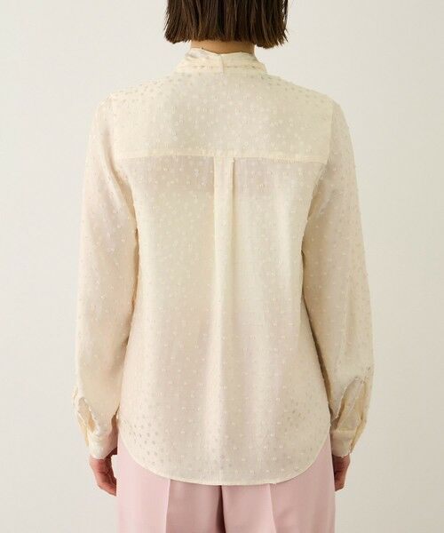 ROPE' / ロペ シャツ・ブラウス | 2WAYドットジャガードボウタイブラウス/イージーケア | 詳細14