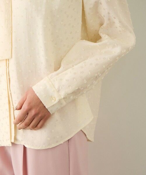 ROPE' / ロペ シャツ・ブラウス | 2WAYドットジャガードボウタイブラウス/イージーケア | 詳細17