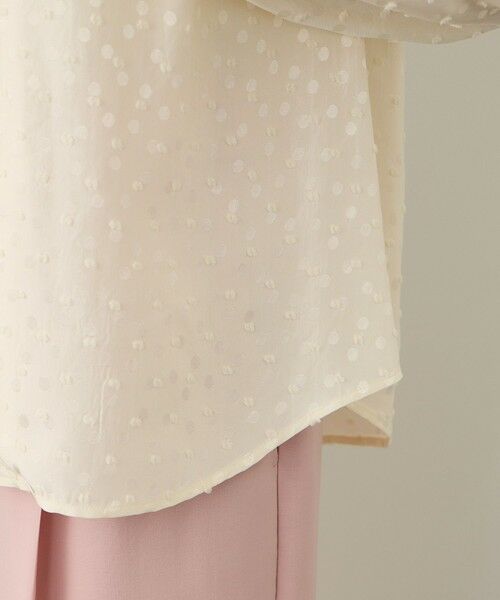 ROPE' / ロペ シャツ・ブラウス | 2WAYドットジャガードボウタイブラウス/イージーケア | 詳細18