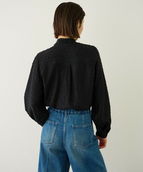 ROPE' / ロペ シャツ・ブラウス | 2WAYドットジャガードボウタイブラウス/イージーケア | 詳細6