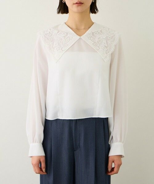 ROPE' / ロペ シャツ・ブラウス | レースカラープルオーバーブラウス | 詳細14