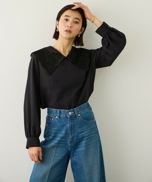 ROPE' / ロペ シャツ・ブラウス | レースカラーコンパクトブラウス/イージーケア | 詳細23