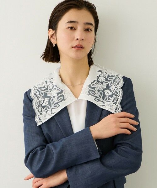 ROPE' / ロペ シャツ・ブラウス | レースカラーコンパクトブラウス/イージーケア | 詳細24