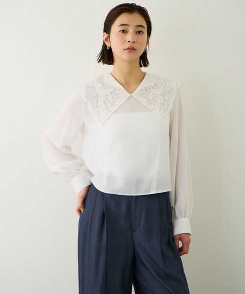 ROPE' / ロペ シャツ・ブラウス | レースカラープルオーバーブラウス | 詳細7