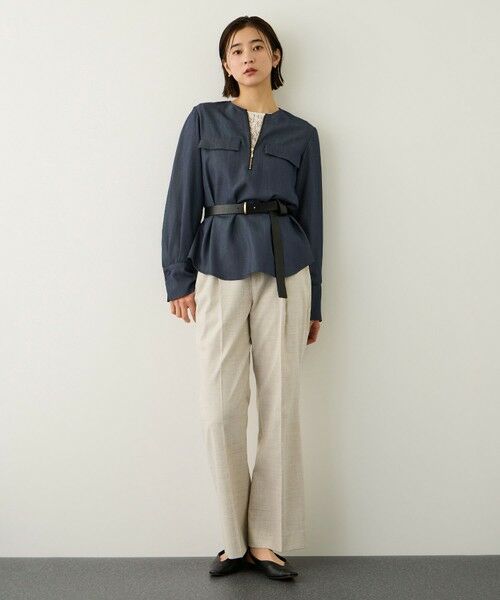 ROPE' / ロペ シャツ・ブラウス | フロントジップブラウス/イージーケア・セットアップ対応 | 詳細4