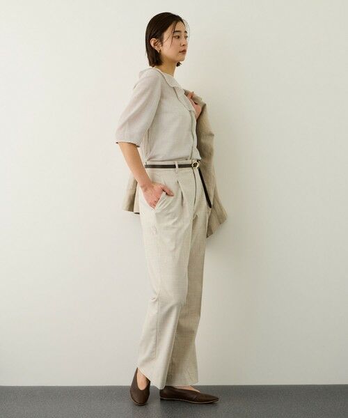 ROPE' / ロペ シャツ・ブラウス | リネンライクフリルカラーブラウス/イージーケア・セットアップ対応 | 詳細10