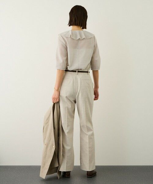 ROPE' / ロペ シャツ・ブラウス | リネンライクフリルカラーブラウス/イージーケア・セットアップ対応 | 詳細11