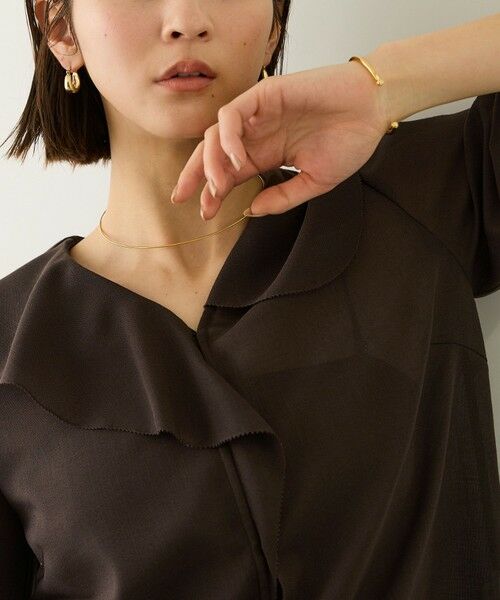 ROPE' / ロペ シャツ・ブラウス | リネンライクフリルカラーブラウス/イージーケア・セットアップ対応 | 詳細6