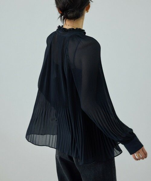ROPE' / ロペ シャツ・ブラウス | スタンドフリルプリーツブラウス/イージーケア | 詳細28