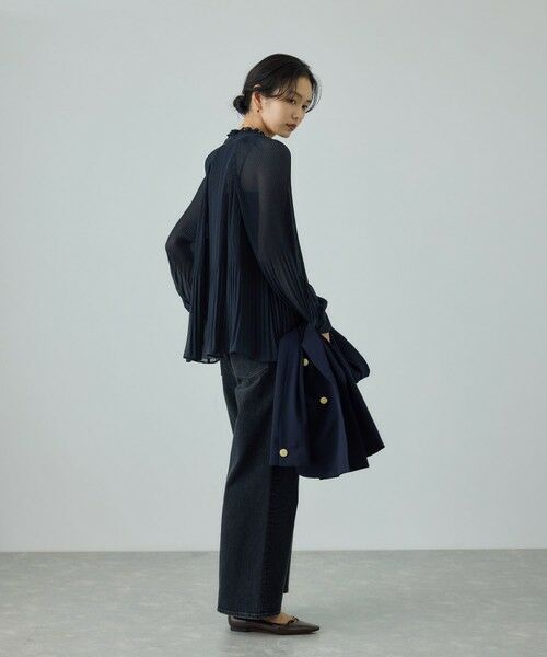 ROPE' / ロペ シャツ・ブラウス | スタンドフリルプリーツブラウス/イージーケア | 詳細30