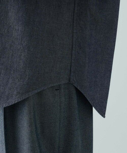 ROPE' / ロペ シャツ・ブラウス | テンセルデニムスタンドフリルシャツ/イージーケア・セットアップ対応 | 詳細17