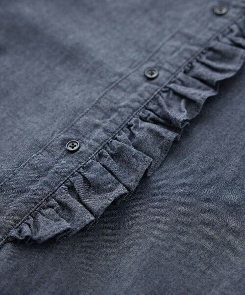 ROPE' / ロペ シャツ・ブラウス | テンセルデニムスタンドフリルシャツ/イージーケア・セットアップ対応 | 詳細19