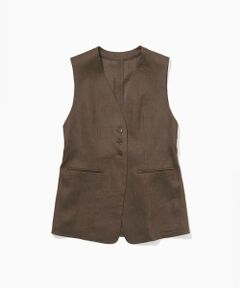 ROPE' / ロペ ベスト | リネン3ボタンジレ/セットアップ対応