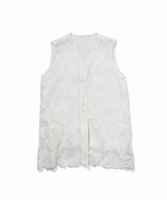 ROPE' / ロペ ベスト | エンブロイダリーフラワーレースジレ