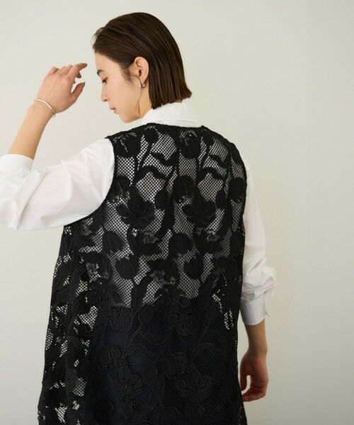 ROPE' / ロペ シャツ・ブラウス | エンブロイダリーフラワーレースジレブラウス | 詳細28