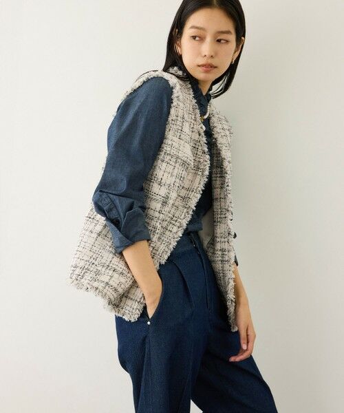 ROPE' / ロペ ベスト | ツイードVネックジレ | 詳細1