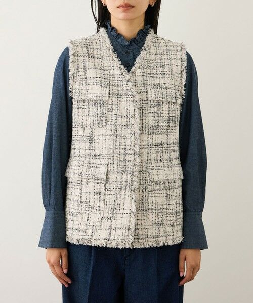 ROPE' / ロペ ベスト | ツイードVネックジレ | 詳細14