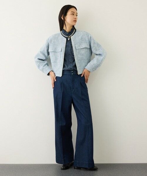 ROPE' / ロペ ノーカラージャケット | ツイードノーカラージャケット | 詳細11