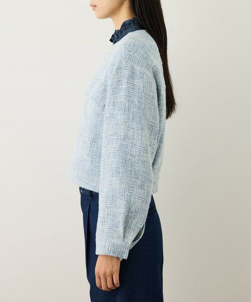 ROPE' / ロペ ノーカラージャケット | ツイードノーカラージャケット | 詳細13