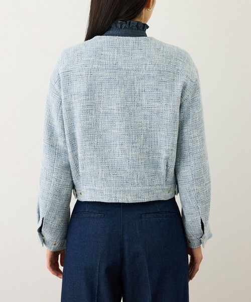 ROPE' / ロペ ノーカラージャケット | ツイードノーカラージャケット | 詳細14