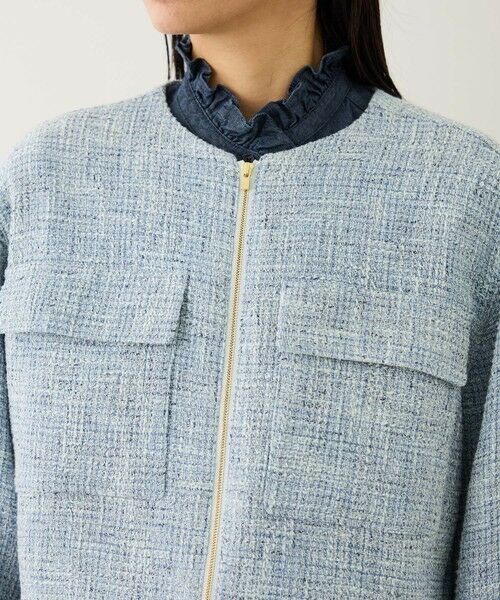 ROPE' / ロペ ノーカラージャケット | ツイードノーカラージャケット | 詳細15