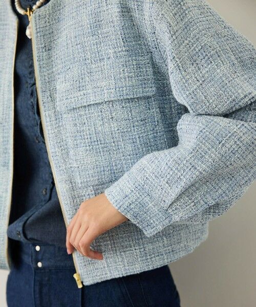 ROPE' / ロペ ノーカラージャケット | ツイードノーカラージャケット | 詳細2