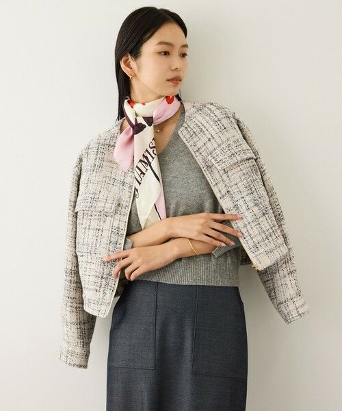 ROPE' / ロペ ノーカラージャケット | ツイードノーカラージャケット | 詳細6