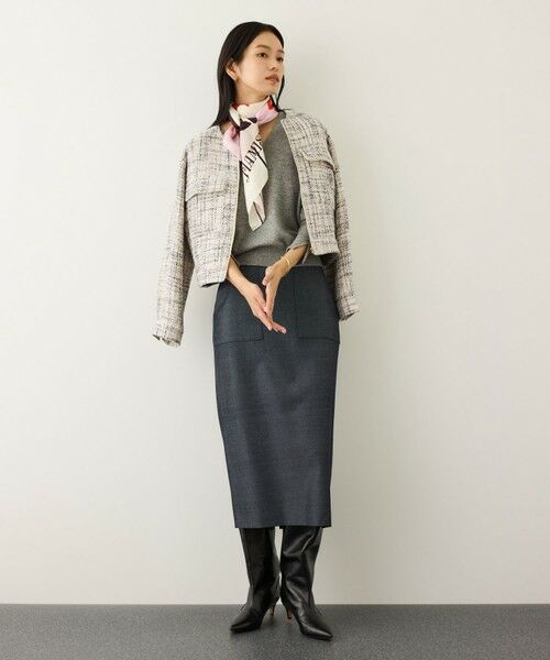 ROPE' / ロペ ノーカラージャケット | ツイードノーカラージャケット | 詳細9