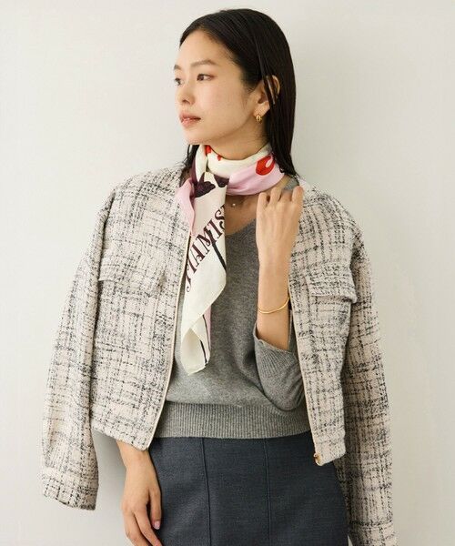 ROPE' / ロペ ノーカラージャケット | ツイードノーカラージャケット（キナリ系(19)）
