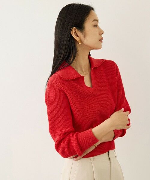 ROPE' / ロペ ニット・セーター | オーガニックコットンポロニットプルオーバー/イージーケア | 詳細10