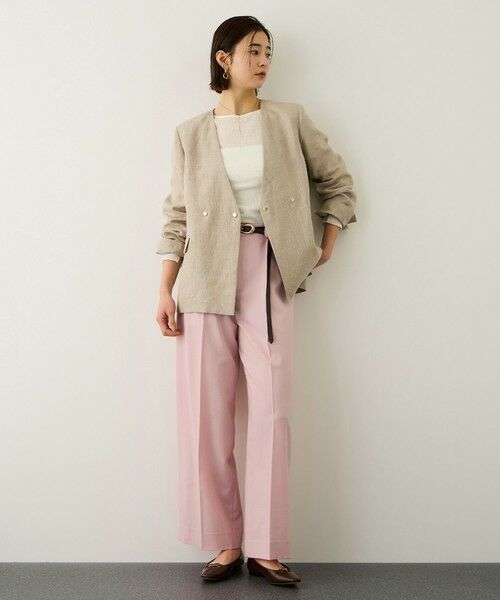 ROPE' / ロペ その他パンツ | ノンミュールジングウール ストレートワイドパンツ/セットアップ対応 | 詳細3