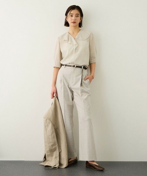 ROPE' / ロペ その他パンツ | リネンライクセミフレアパンツ/イージーケア・セットアップ対応 | 詳細3