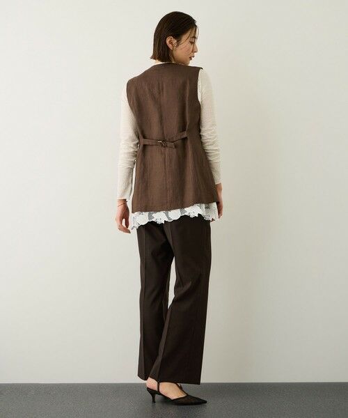 ROPE' / ロペ その他パンツ | リネンライクセミフレアパンツ/イージーケア・セットアップ対応 | 詳細6