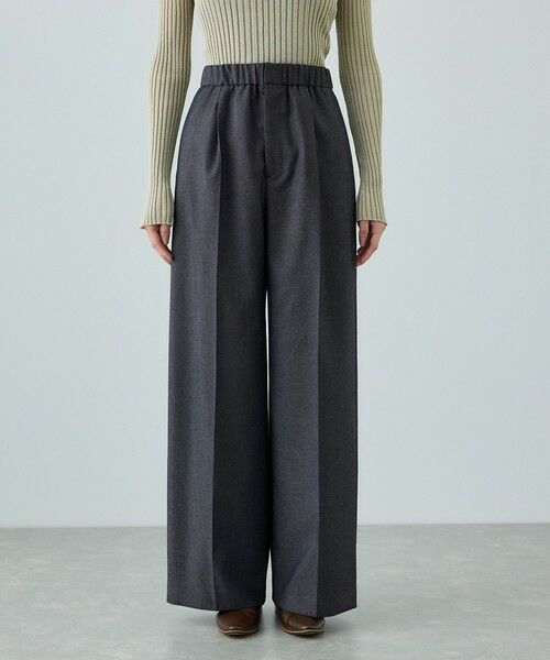 ROPE' / ロペ スラックス・ドレスパンツ | トリアセツイル ワンタックイージーワイドパンツ(デニムライク)/イージーケア・セットアップ対応 | 詳細10