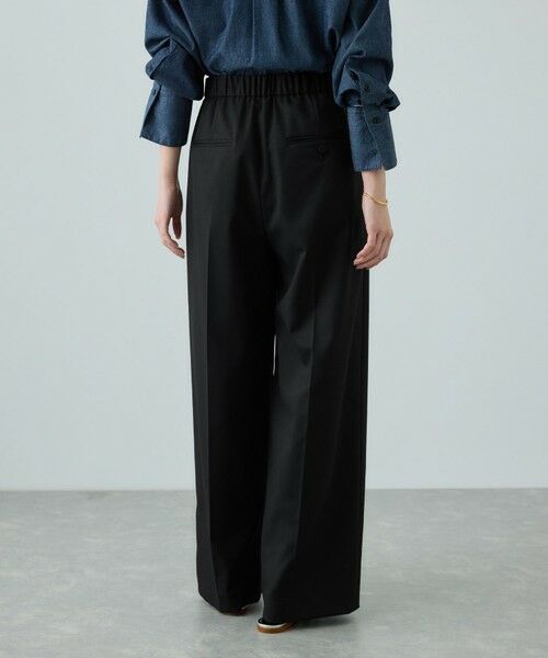 ROPE' / ロペ スラックス・ドレスパンツ | トリアセツイル ワンタックイージーワイドパンツ(デニムライク)/イージーケア・セットアップ対応 | 詳細2