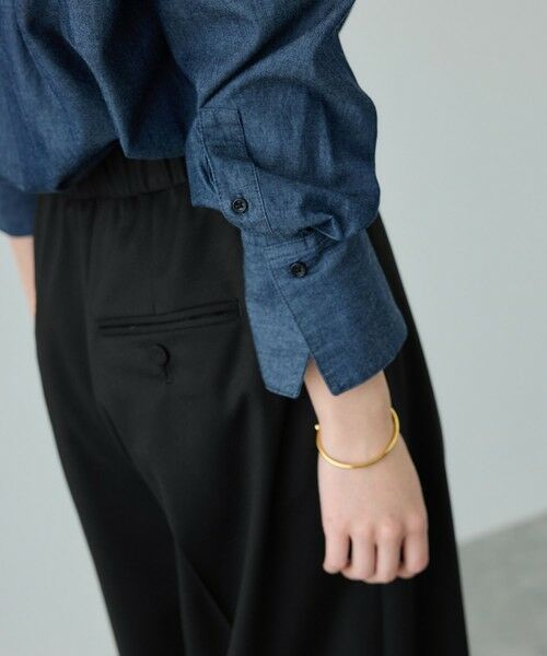 ROPE' / ロペ スラックス・ドレスパンツ | トリアセツイル ワンタックイージーワイドパンツ(デニムライク)/イージーケア・セットアップ対応 | 詳細3