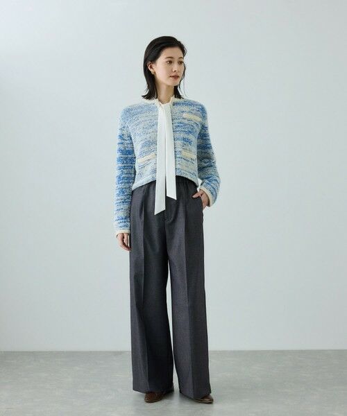 ROPE' / ロペ スラックス・ドレスパンツ | トリアセツイル ワンタックイージーワイドパンツ(デニムライク)/イージーケア・セットアップ対応 | 詳細7