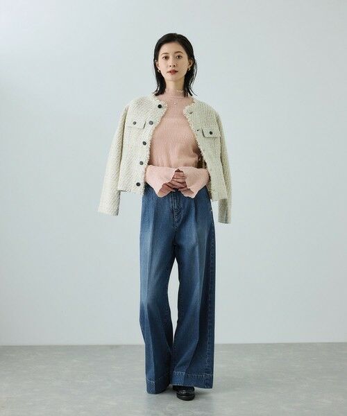 ROPE' / ロペ デニムパンツ | テンセルデニムストレートワイドパンツ/イージーケア・セットアップ対応 | 詳細1