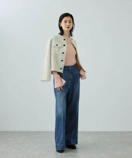 ROPE' / ロペ デニムパンツ | テンセルデニムストレートワイドパンツ/イージーケア・セットアップ対応 | 詳細10