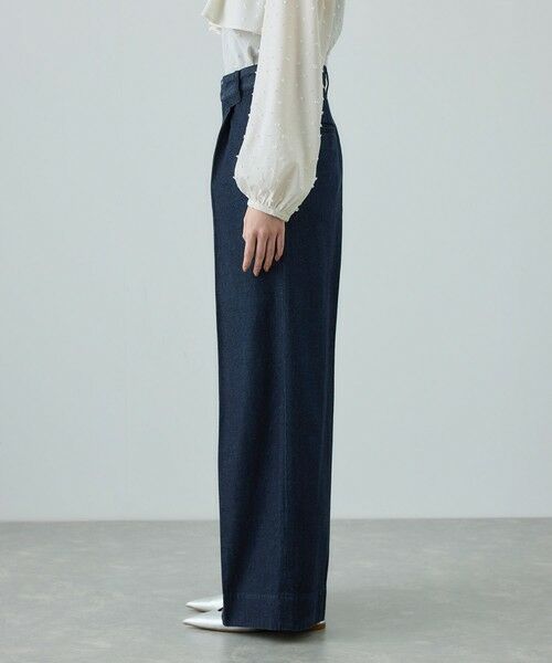 ROPE' / ロペ デニムパンツ | テンセルデニムストレートワイドパンツ/イージーケア・セットアップ対応 | 詳細13