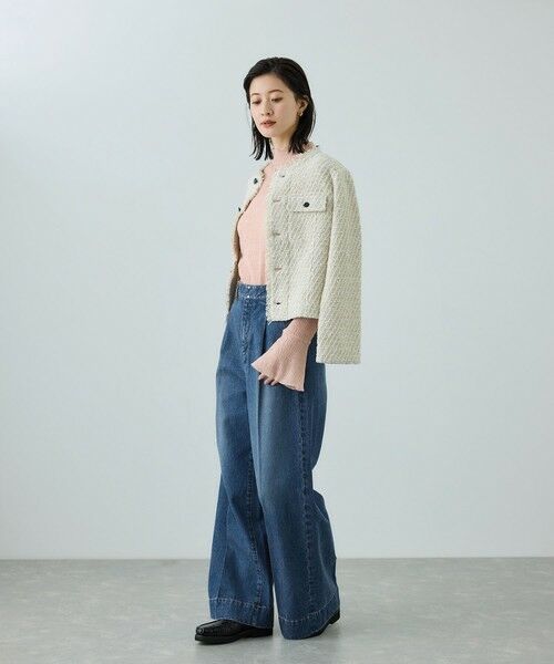 ROPE' / ロペ デニムパンツ | テンセルデニムストレートワイドパンツ/イージーケア・セットアップ対応 | 詳細2