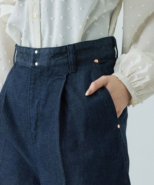 ROPE' / ロペ デニムパンツ | テンセルデニムストレートワイドパンツ/イージーケア・セットアップ対応 | 詳細6