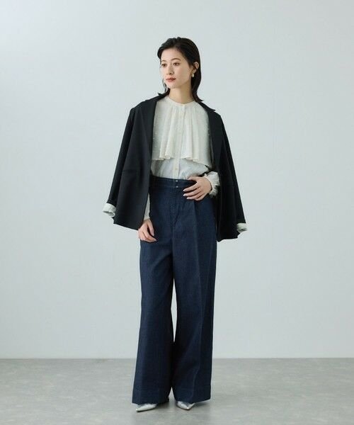 ROPE' / ロペ デニムパンツ | テンセルデニムストレートワイドパンツ/イージーケア・セットアップ対応 | 詳細8