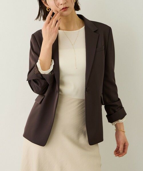 ROPE' / ロペ テーラードジャケット | ウエストシェイプ ベルテッドシングルジャケット/セットアップ対応 | 詳細2