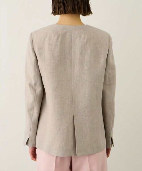 ROPE' / ロペ ノーカラージャケット | リネンノーカラージャケット/セットアップ対応 | 詳細21