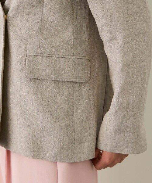 ROPE' / ロペ ノーカラージャケット | リネンノーカラージャケット/セットアップ対応 | 詳細26
