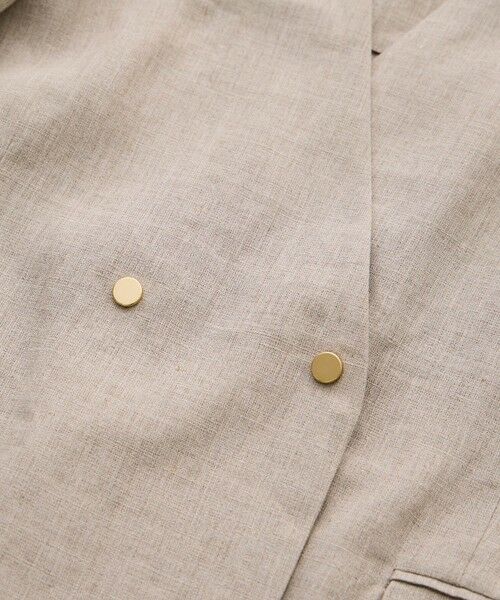 ROPE' / ロペ ノーカラージャケット | リネンノーカラージャケット/セットアップ対応 | 詳細28