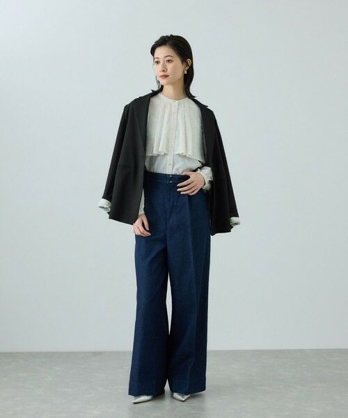 ROPE' / ロペ テーラードジャケット | トリアセツイル シングルテーラードジャケット(デニムライク)/セットアップ対応 | 詳細12